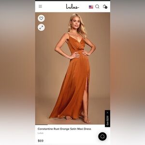 RUST ORANGE DRESS